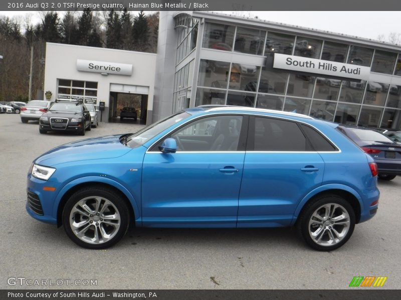 Hainan Blue Metallic / Black 2016 Audi Q3 2.0 TSFI Prestige quattro