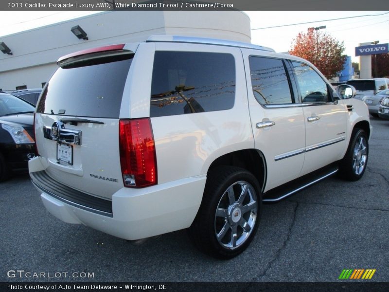 White Diamond Tricoat / Cashmere/Cocoa 2013 Cadillac Escalade Luxury AWD