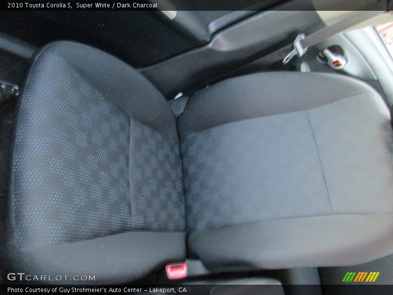 Super White / Dark Charcoal 2010 Toyota Corolla S