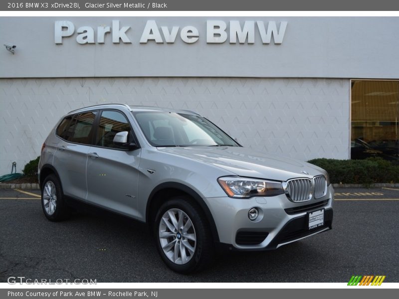 Glacier Silver Metallic / Black 2016 BMW X3 xDrive28i