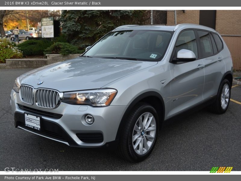Glacier Silver Metallic / Black 2016 BMW X3 xDrive28i