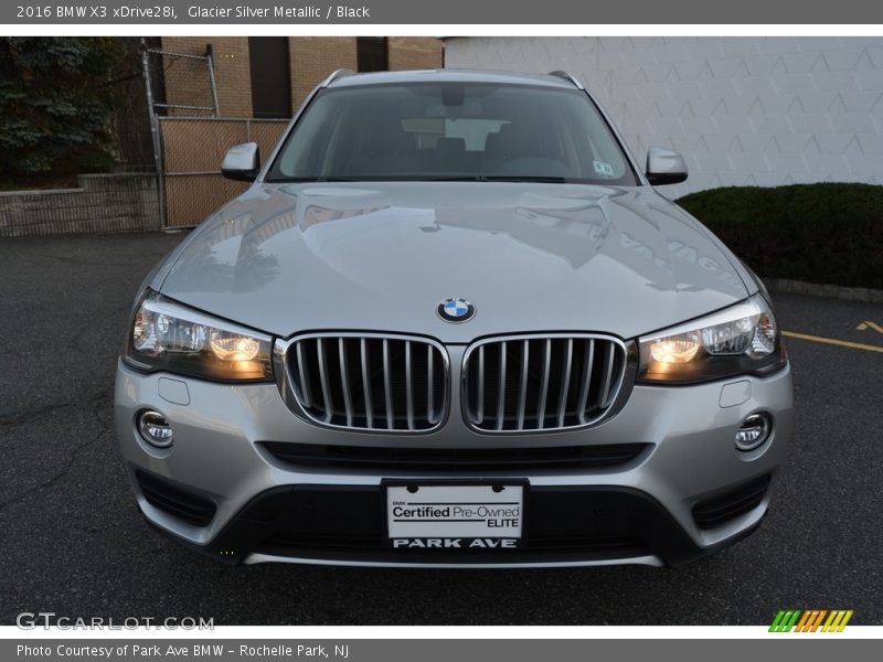 Glacier Silver Metallic / Black 2016 BMW X3 xDrive28i