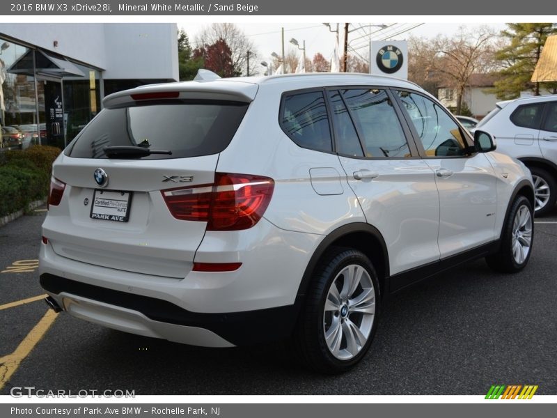 Mineral White Metallic / Sand Beige 2016 BMW X3 xDrive28i