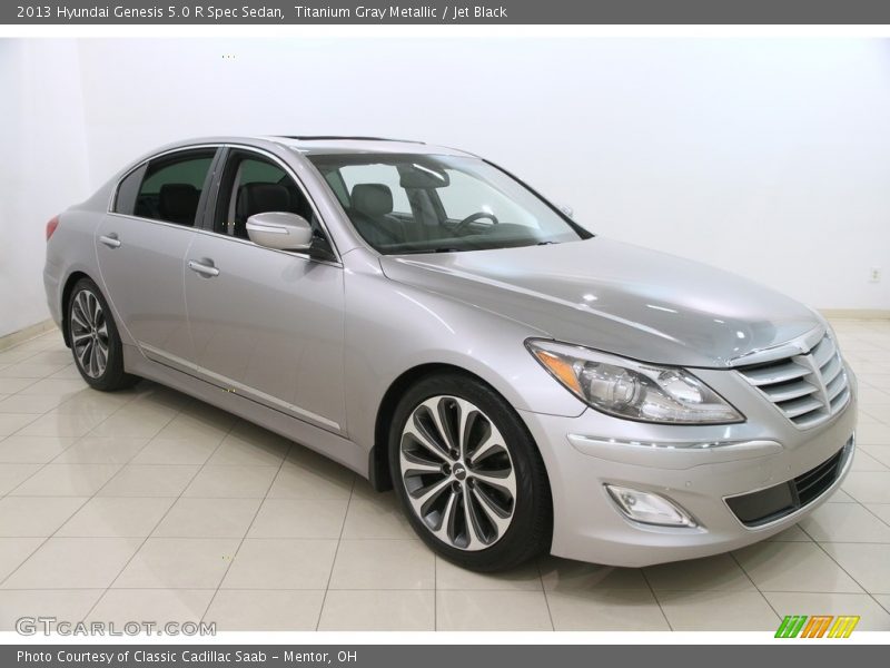 Titanium Gray Metallic / Jet Black 2013 Hyundai Genesis 5.0 R Spec Sedan