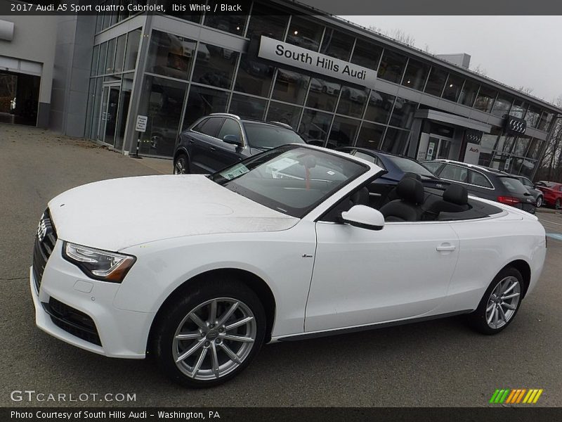 Ibis White / Black 2017 Audi A5 Sport quattro Cabriolet
