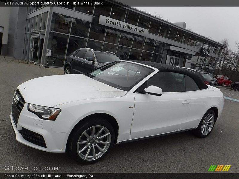 Ibis White / Black 2017 Audi A5 Sport quattro Cabriolet