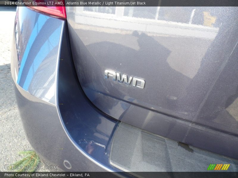 Atlantis Blue Metallic / Light Titanium/Jet Black 2014 Chevrolet Equinox LTZ AWD