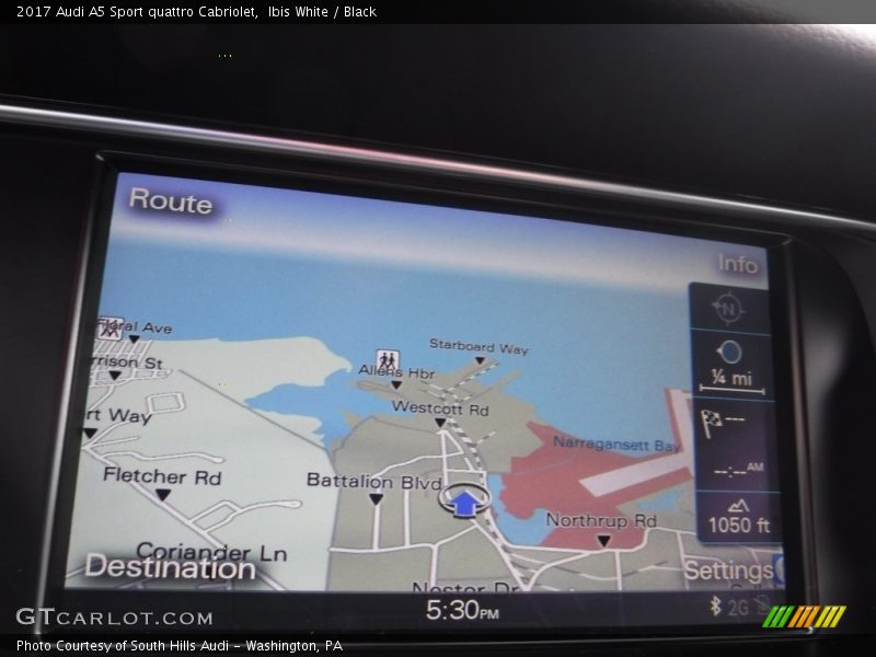 Navigation of 2017 A5 Sport quattro Cabriolet