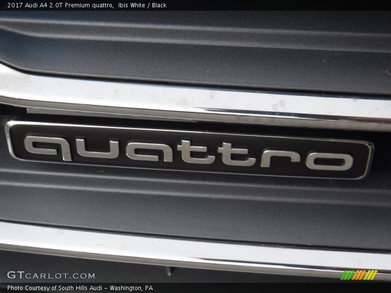 Ibis White / Black 2017 Audi A4 2.0T Premium quattro
