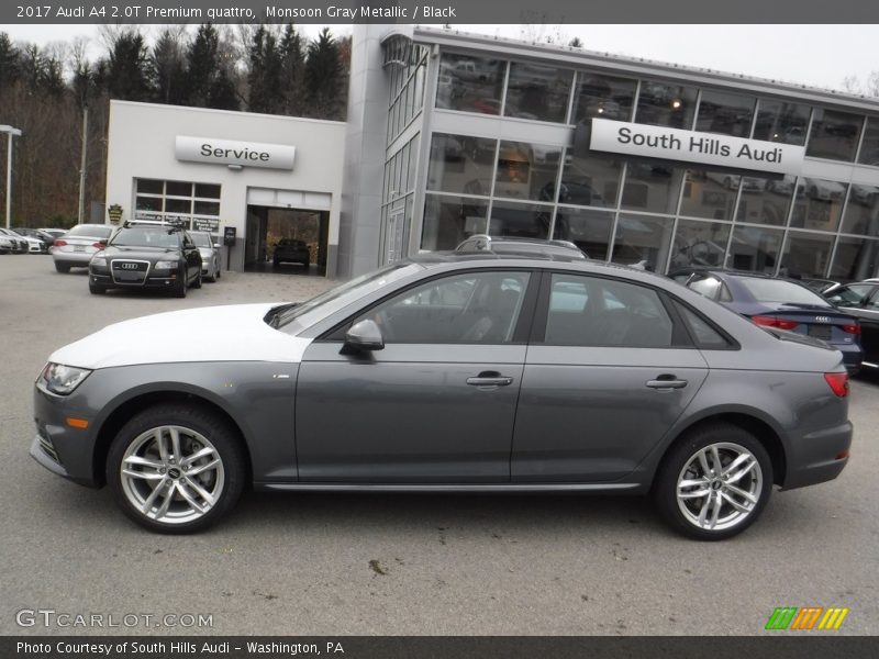 Monsoon Gray Metallic / Black 2017 Audi A4 2.0T Premium quattro