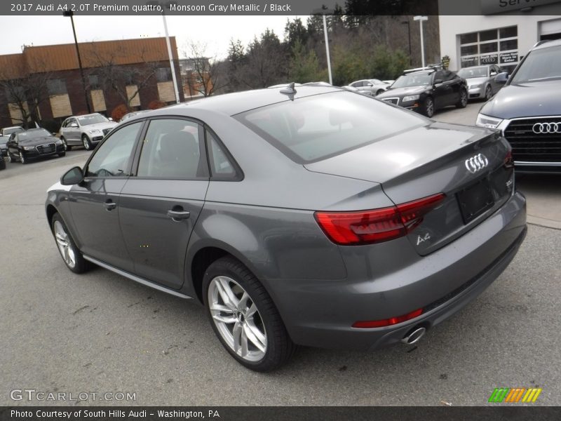 Monsoon Gray Metallic / Black 2017 Audi A4 2.0T Premium quattro