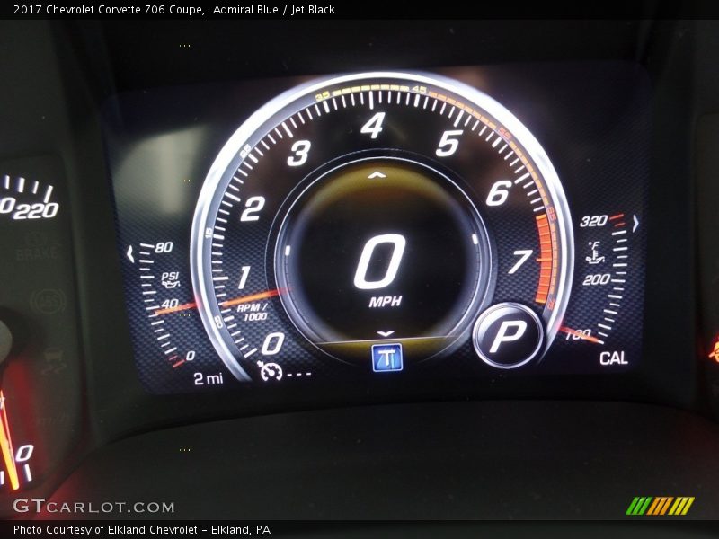Admiral Blue / Jet Black 2017 Chevrolet Corvette Z06 Coupe