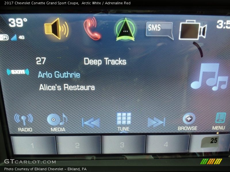 Arctic White / Adrenaline Red 2017 Chevrolet Corvette Grand Sport Coupe