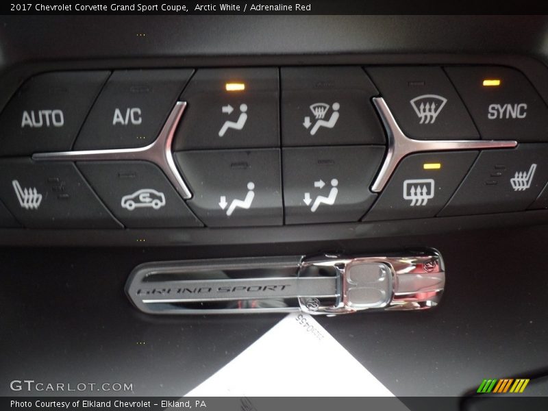 Controls of 2017 Corvette Grand Sport Coupe