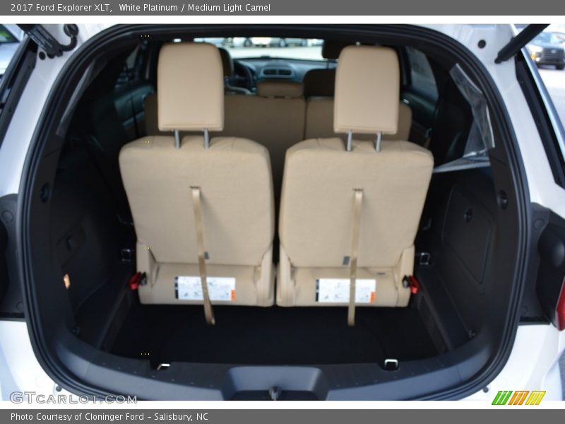 White Platinum / Medium Light Camel 2017 Ford Explorer XLT
