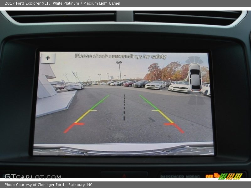 White Platinum / Medium Light Camel 2017 Ford Explorer XLT
