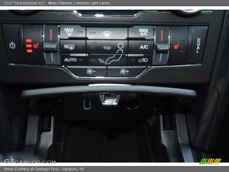 White Platinum / Medium Light Camel 2017 Ford Explorer XLT