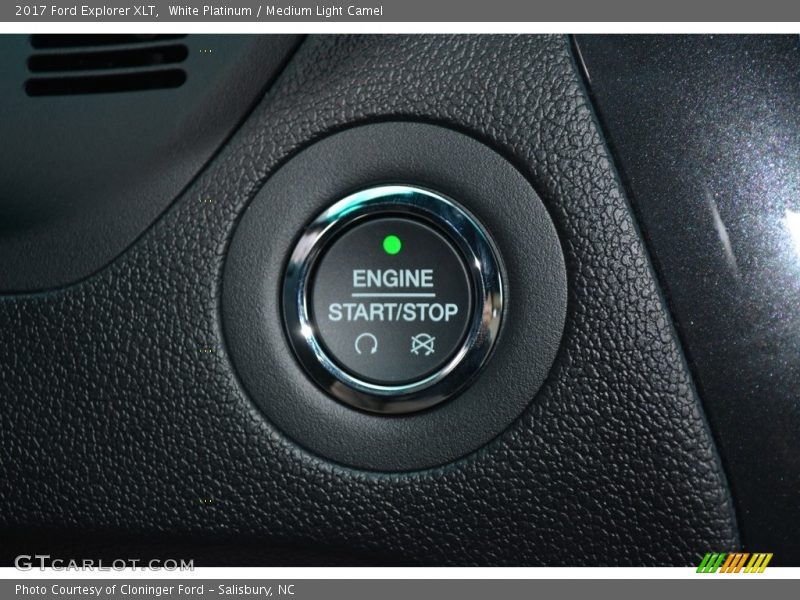 White Platinum / Medium Light Camel 2017 Ford Explorer XLT
