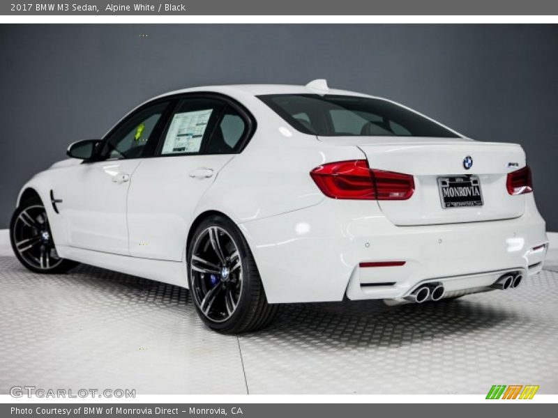 Alpine White / Black 2017 BMW M3 Sedan