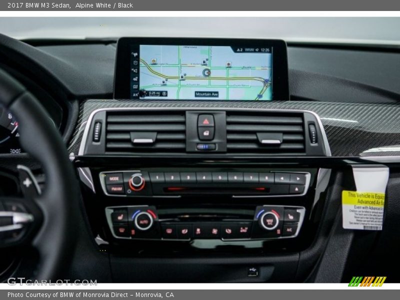 Alpine White / Black 2017 BMW M3 Sedan