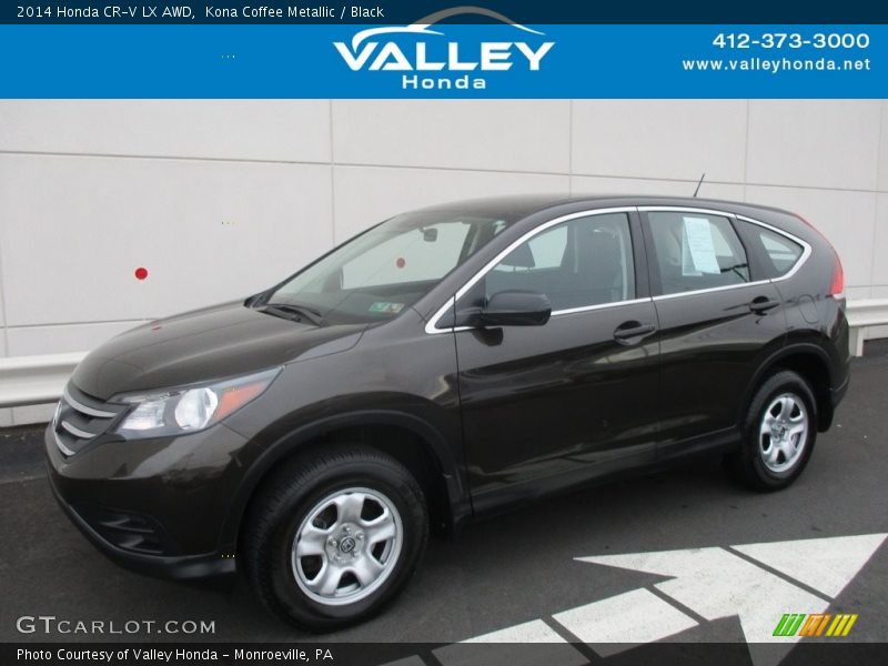 Kona Coffee Metallic / Black 2014 Honda CR-V LX AWD