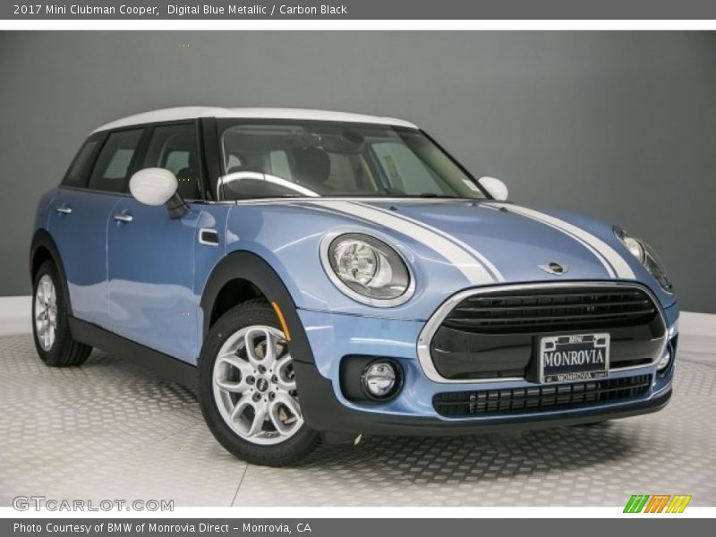 Digital Blue Metallic / Carbon Black 2017 Mini Clubman Cooper