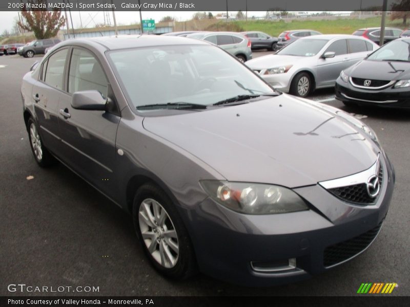 Galaxy Gray Mica / Black 2008 Mazda MAZDA3 i Sport Sedan