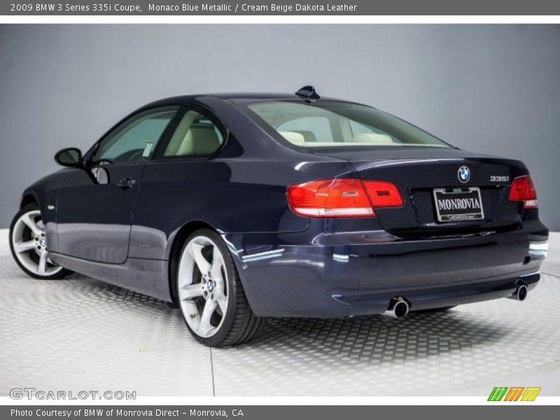 Monaco Blue Metallic / Cream Beige Dakota Leather 2009 BMW 3 Series 335i Coupe