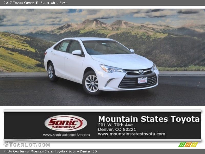 Super White / Ash 2017 Toyota Camry LE