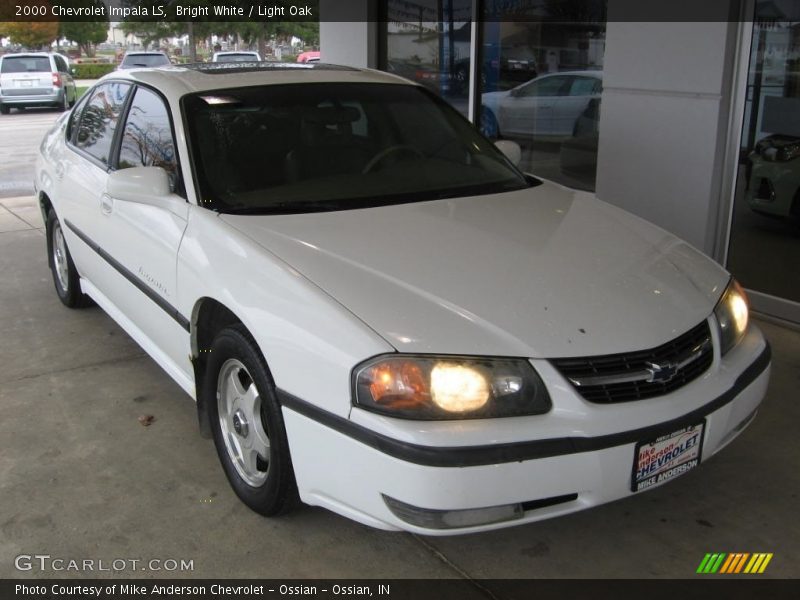 Bright White / Light Oak 2000 Chevrolet Impala LS