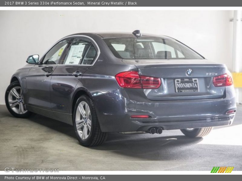 Mineral Grey Metallic / Black 2017 BMW 3 Series 330e iPerfomance Sedan
