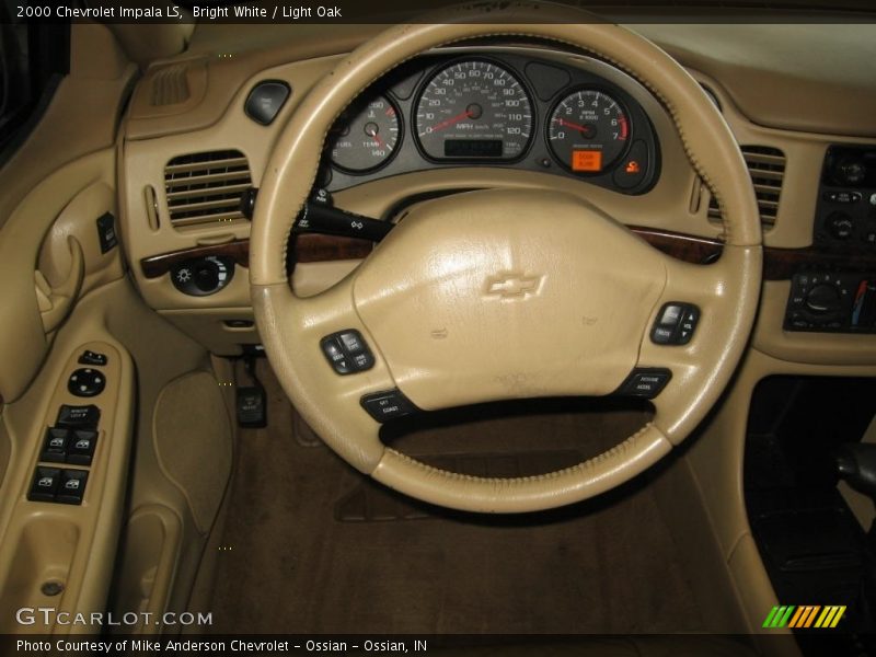 Bright White / Light Oak 2000 Chevrolet Impala LS