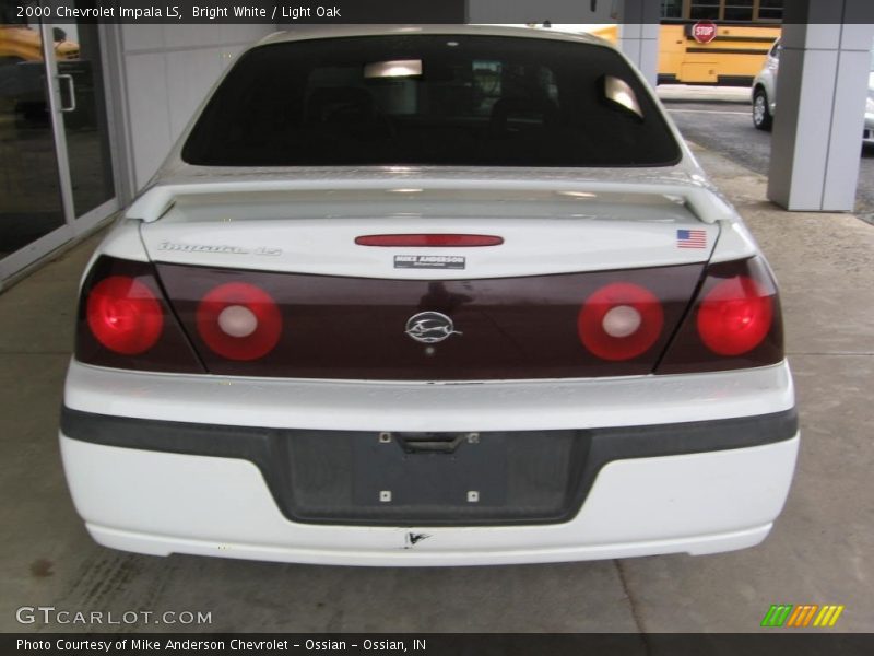 Bright White / Light Oak 2000 Chevrolet Impala LS