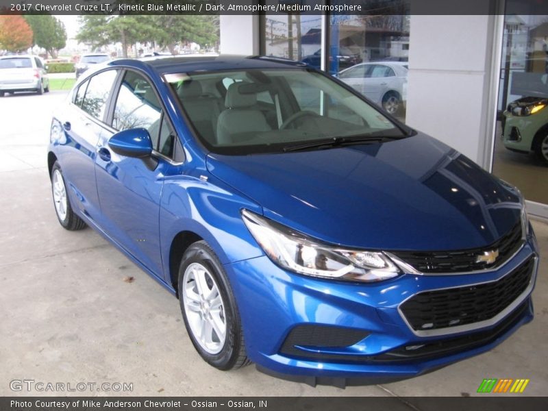 Kinetic Blue Metallic / Dark Atmosphere/Medium Atmosphere 2017 Chevrolet Cruze LT