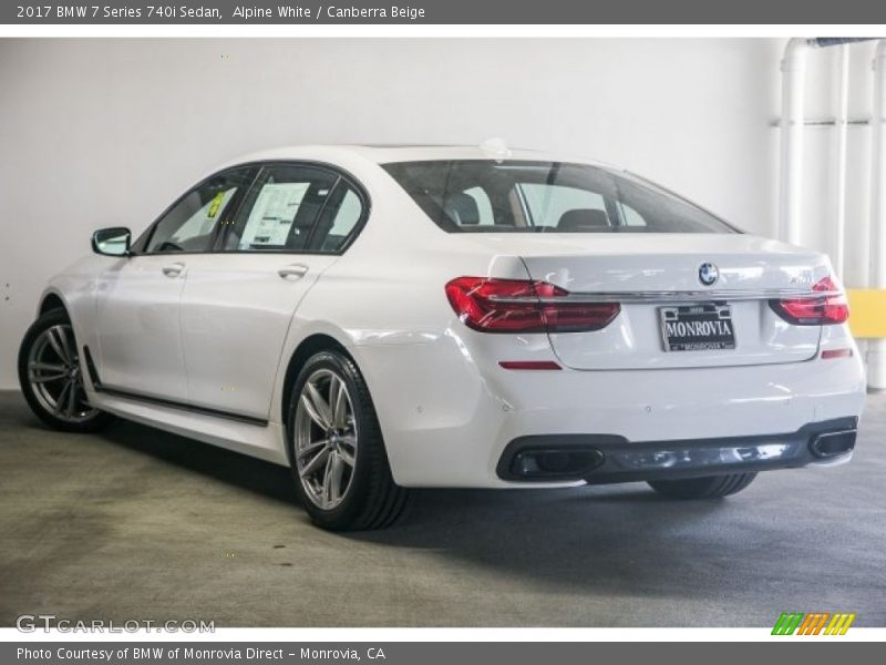 Alpine White / Canberra Beige 2017 BMW 7 Series 740i Sedan