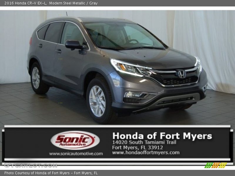 Modern Steel Metallic / Gray 2016 Honda CR-V EX-L
