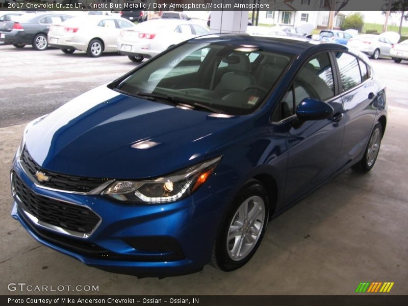 Kinetic Blue Metallic / Dark Atmosphere/Medium Atmosphere 2017 Chevrolet Cruze LT