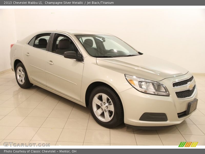 Champagne Silver Metallic / Jet Black/Titanium 2013 Chevrolet Malibu LS