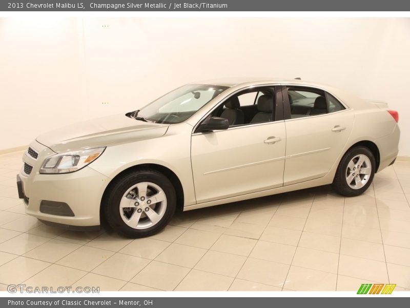 Champagne Silver Metallic / Jet Black/Titanium 2013 Chevrolet Malibu LS