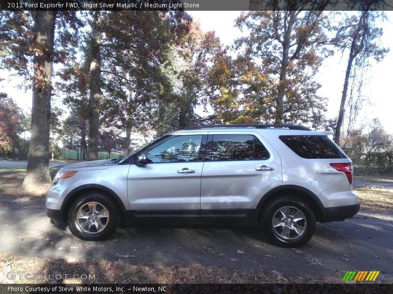 Ingot Silver Metallic / Medium Light Stone 2012 Ford Explorer FWD