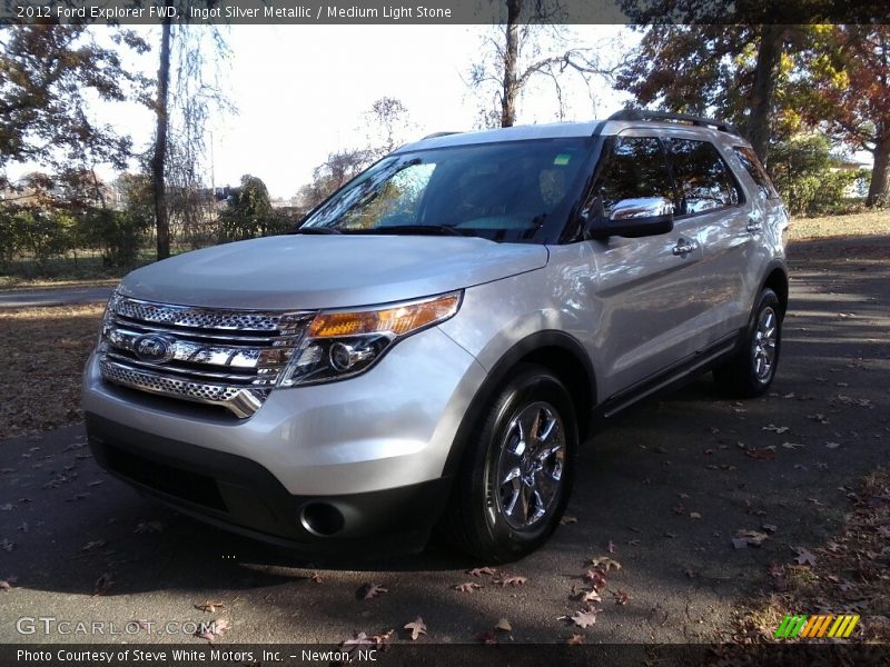 Ingot Silver Metallic / Medium Light Stone 2012 Ford Explorer FWD