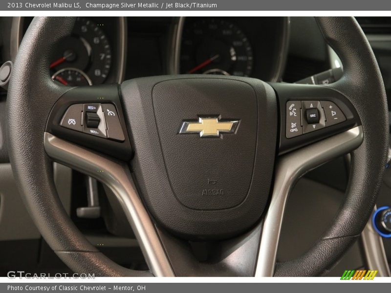 Champagne Silver Metallic / Jet Black/Titanium 2013 Chevrolet Malibu LS