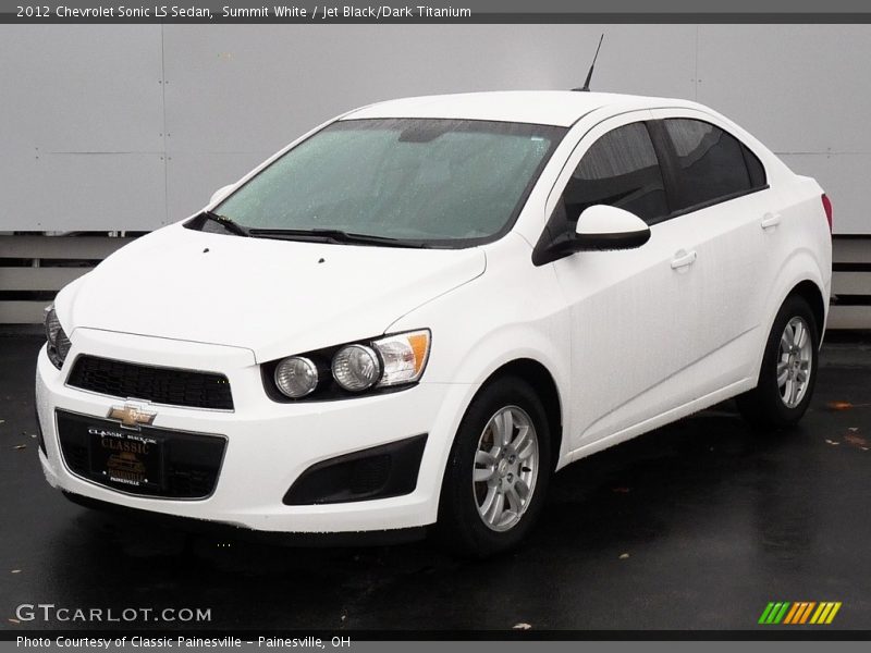 Summit White / Jet Black/Dark Titanium 2012 Chevrolet Sonic LS Sedan