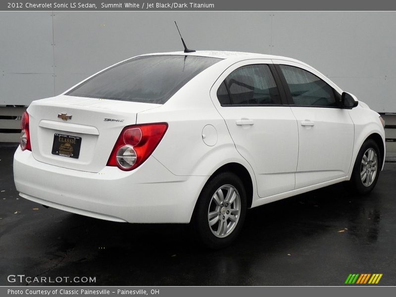 Summit White / Jet Black/Dark Titanium 2012 Chevrolet Sonic LS Sedan