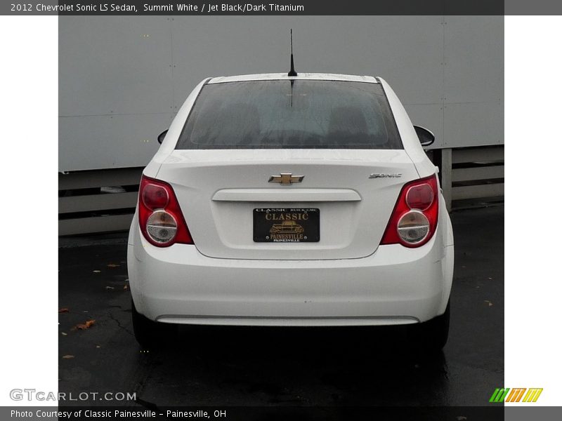 Summit White / Jet Black/Dark Titanium 2012 Chevrolet Sonic LS Sedan