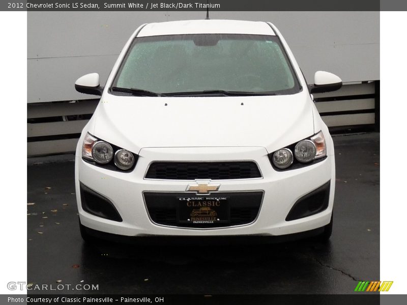 Summit White / Jet Black/Dark Titanium 2012 Chevrolet Sonic LS Sedan