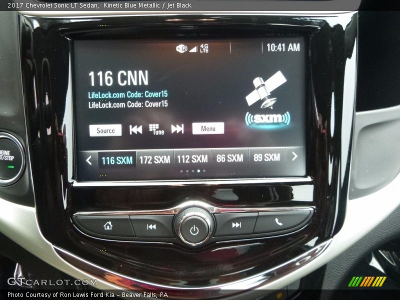 Kinetic Blue Metallic / Jet Black 2017 Chevrolet Sonic LT Sedan