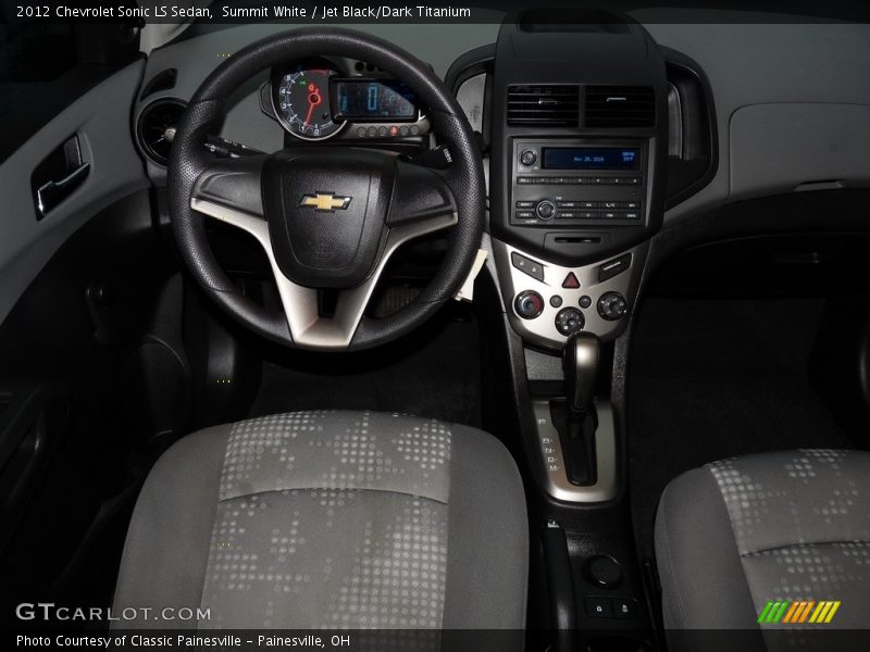 Summit White / Jet Black/Dark Titanium 2012 Chevrolet Sonic LS Sedan