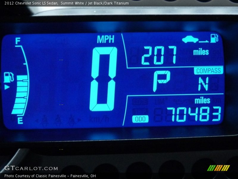 Summit White / Jet Black/Dark Titanium 2012 Chevrolet Sonic LS Sedan