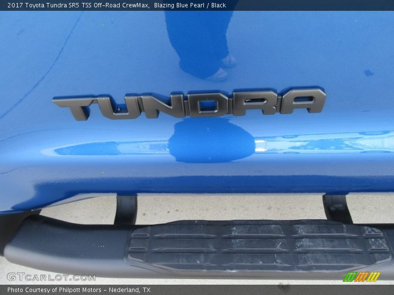 Blazing Blue Pearl / Black 2017 Toyota Tundra SR5 TSS Off-Road CrewMax